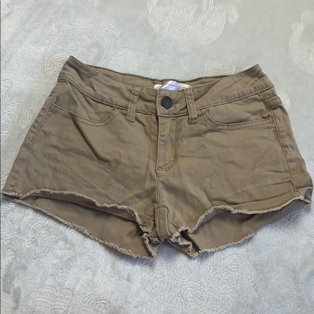 Khaki Short Shorts Tan Summer Bottoms Cheeky